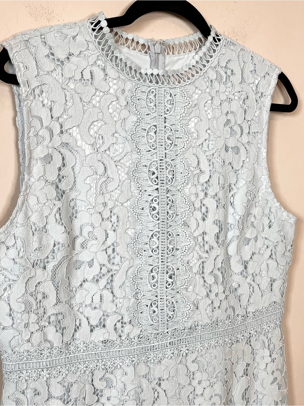 RACHEL PARCELL Light Blue Lace Sheath Dress Sleeveless Formal Size Large - Picture 3 of 6